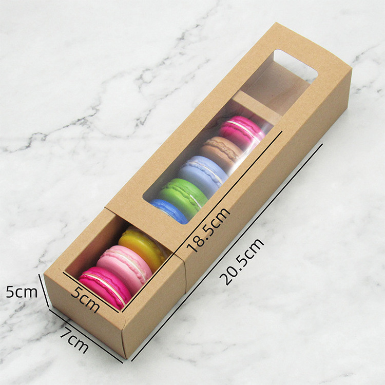 dividers Biscuits Bakery Packaging Box for Chocolate truffle treat candy with window Macaron Boxes cookie box