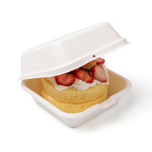 Biodegradable Disposable Eco-friendly Takeaway Food Box Sugarcane Bag Paper 6 Inch Burger Packaging Box