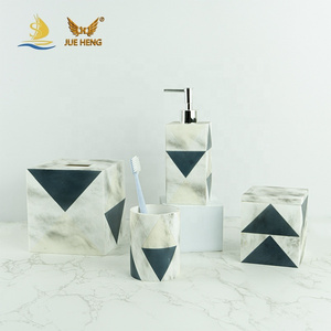 Geometric graffiti design Modern composite color accessories Resin lavatory accessories