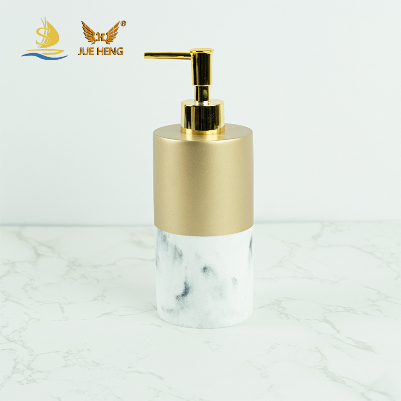 Marble gold edge effect bath composite color accessories Resin bathroom accessories