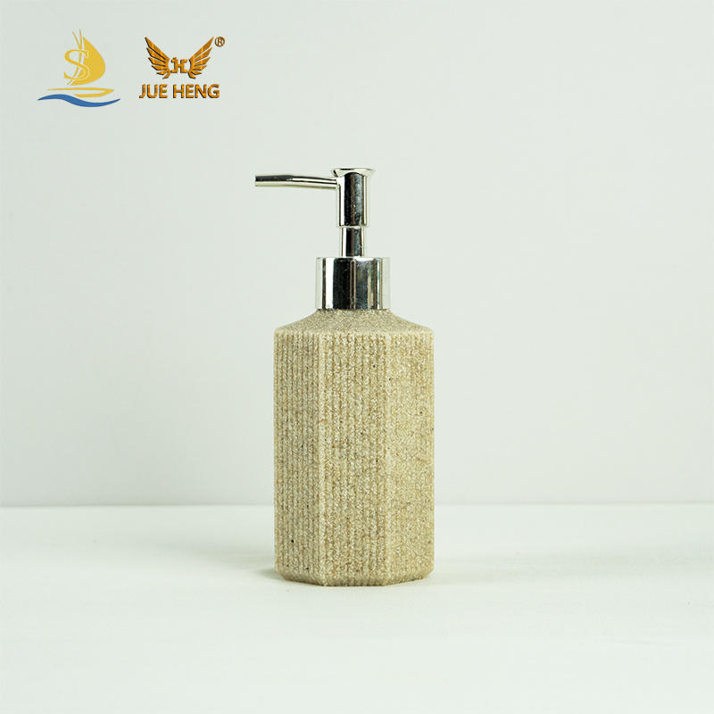 Sand and stone effect cost-effective environmental protection polyresin bathroom accessories set