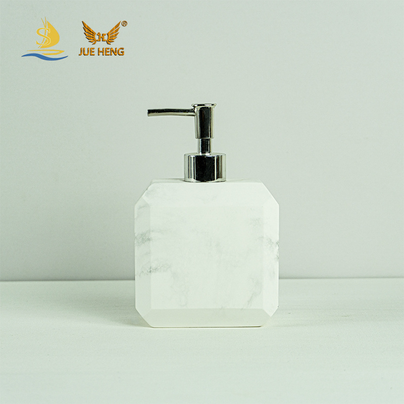 Hot selling marble effect Resin bathroom soap dispenser  Bathroom accessories set