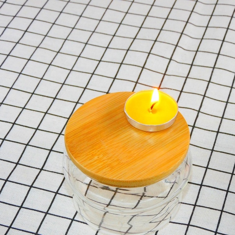 Colored luxurious mini white beeswax tealight wax lotion candle