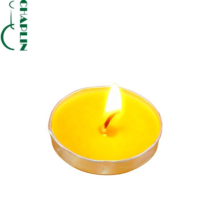 Colored luxurious mini white beeswax tealight wax lotion candle