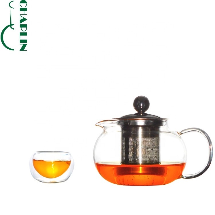 Borosilicate Glass Flower Tea Kettle Stovetop Safe arabic coffee pot