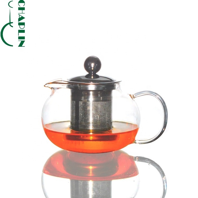 Borosilicate Glass Flower Tea Kettle Stovetop Safe arabic coffee pot