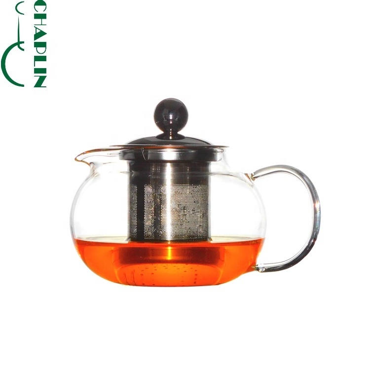 Borosilicate Glass Flower Tea Kettle Stovetop Safe arabic coffee pot