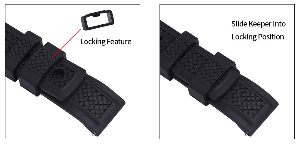 Juelong Summit FKM Rubber Watch Band 20mm 22mm Quick Release Strap Slide Keeper Rubber Strap Waterproof