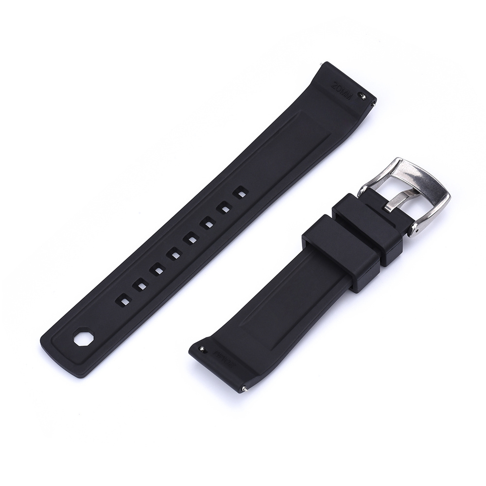 Juelong Summit FKM Rubber Watch Band 20mm 22mm Quick Release Strap Slide Keeper Rubber Strap Waterproof