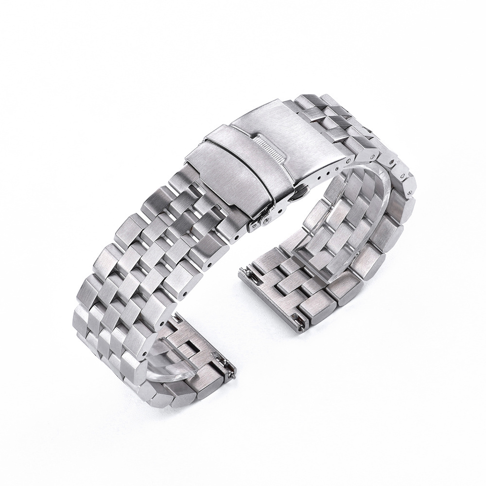 JUELONG 18mm 20mm 22mm Link Bracelet Metal Watch Straps Adjusting Stainless Steel Watch Band