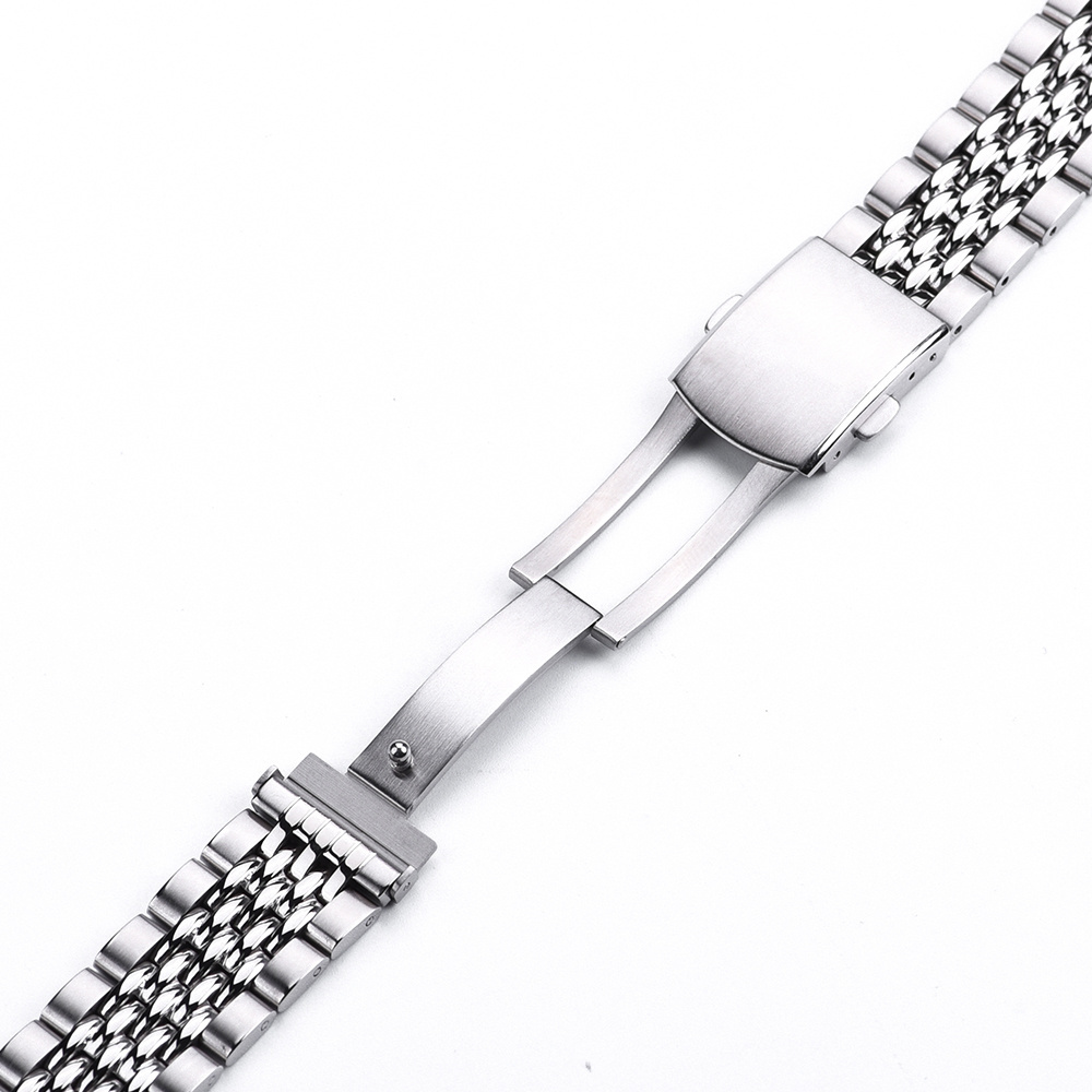 Juelong Classic Beads of Rice Premium Watch Band  Solid Stainless Steel Watch Jubilee Bracelet Luxury Metal Watch Band