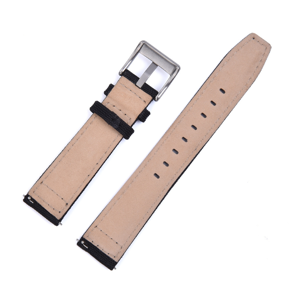 JUELONG Nylon Watch Breathable 20mm 22mm Sport Blue Nylon Watch Band Fabric Canvas Leather Watch Strap