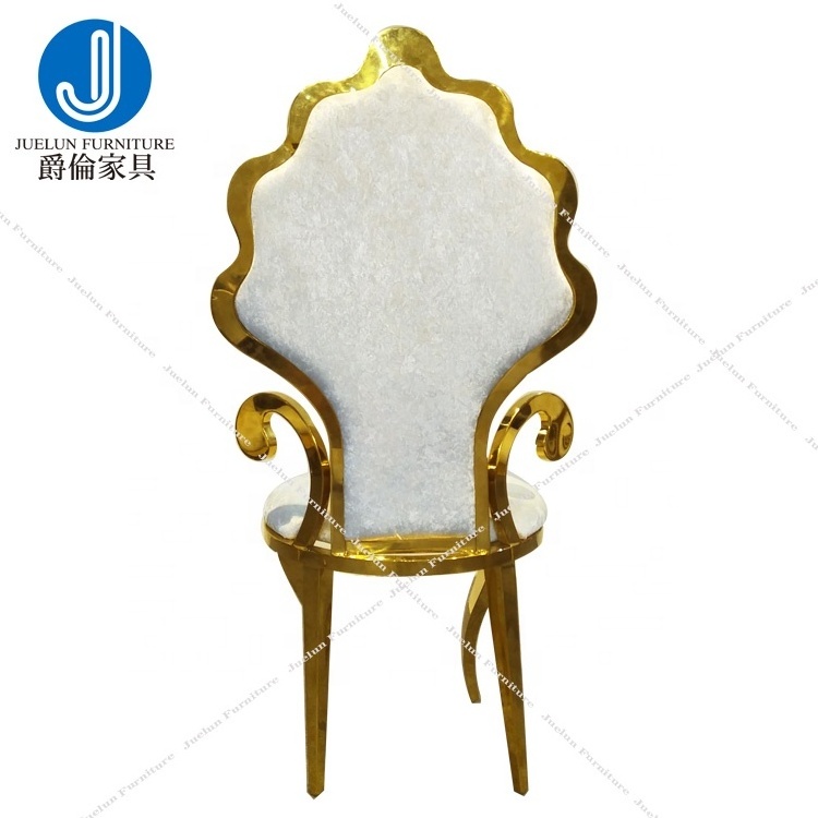 Hot sale gold stainless steel wedding chairs infinity chairs wedding white chairs for wedding reception