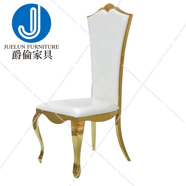 Gold stainless steel crown royal chair double king chair double throne chair