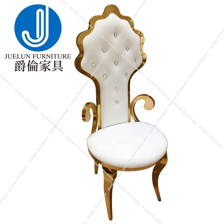 Hot sale gold stainless steel wedding chairs infinity chairs wedding white chairs for wedding reception