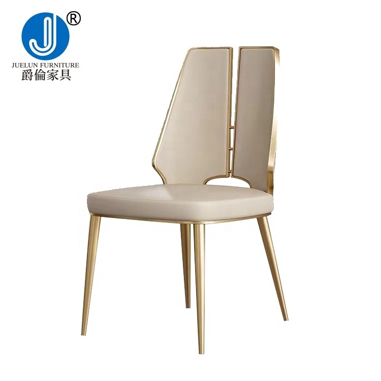 Foshan Furniture New Italian Genuine Leather Dining Chairs Modern Luxury Home Furniture Dining Room Chairs Modern Leather