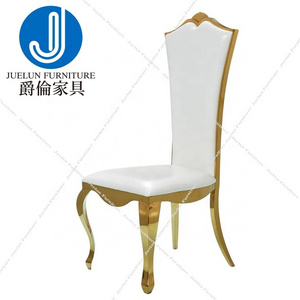 Gold stainless steel crown royal chair double king chair double throne chair