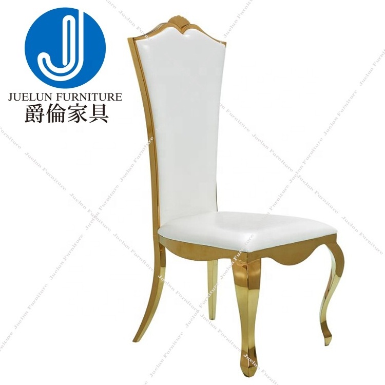 Gold stainless steel crown royal chair double king chair double throne chair