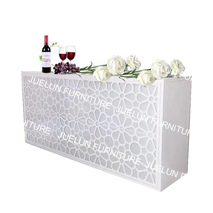 Custom luxury cafe light up bar reception table counter mobile acrylic LED night club illuminated led bar counter design