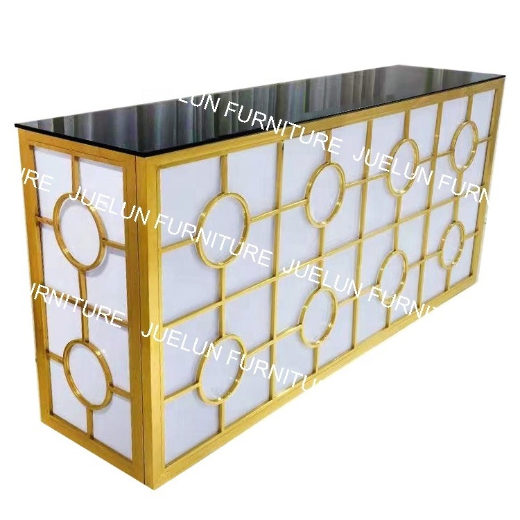 Custom luxury cafe light up bar reception table counter mobile acrylic LED night club illuminated led bar counter design