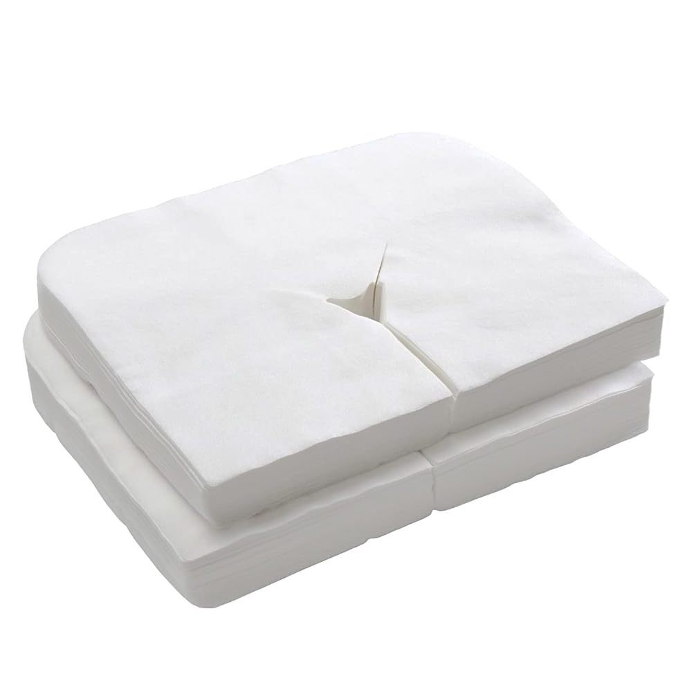 In stock 100pcs per bag Disposable Spunlance Visco Absorbent face rest cradle cover for massage bed