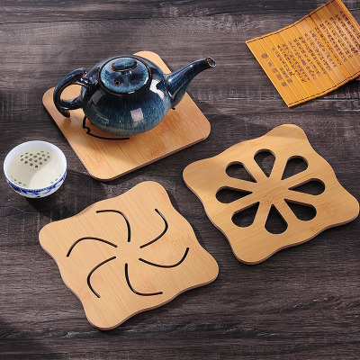 Kitchen insulation coaster creative cartoon wooden pot pad anti-scalding pad cute table mat casserole pot potholder placemat