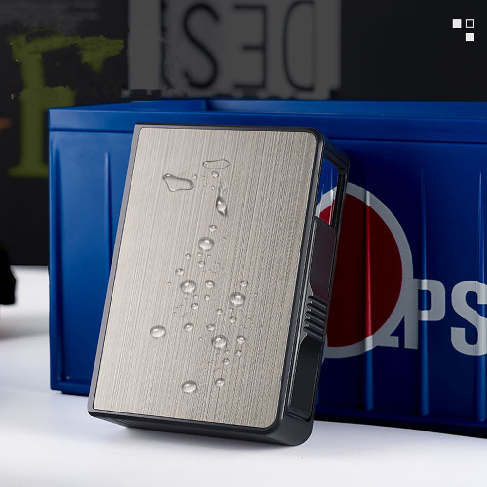 Portable automatic cigarette case, men's pressure resistant push cigarette holder, aluminum and ABSmini cigarette case