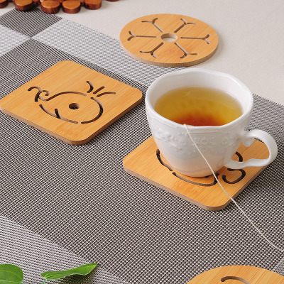 Kitchen insulation coaster creative cartoon wooden pot pad anti-scalding pad cute table mat casserole pot potholder placemat