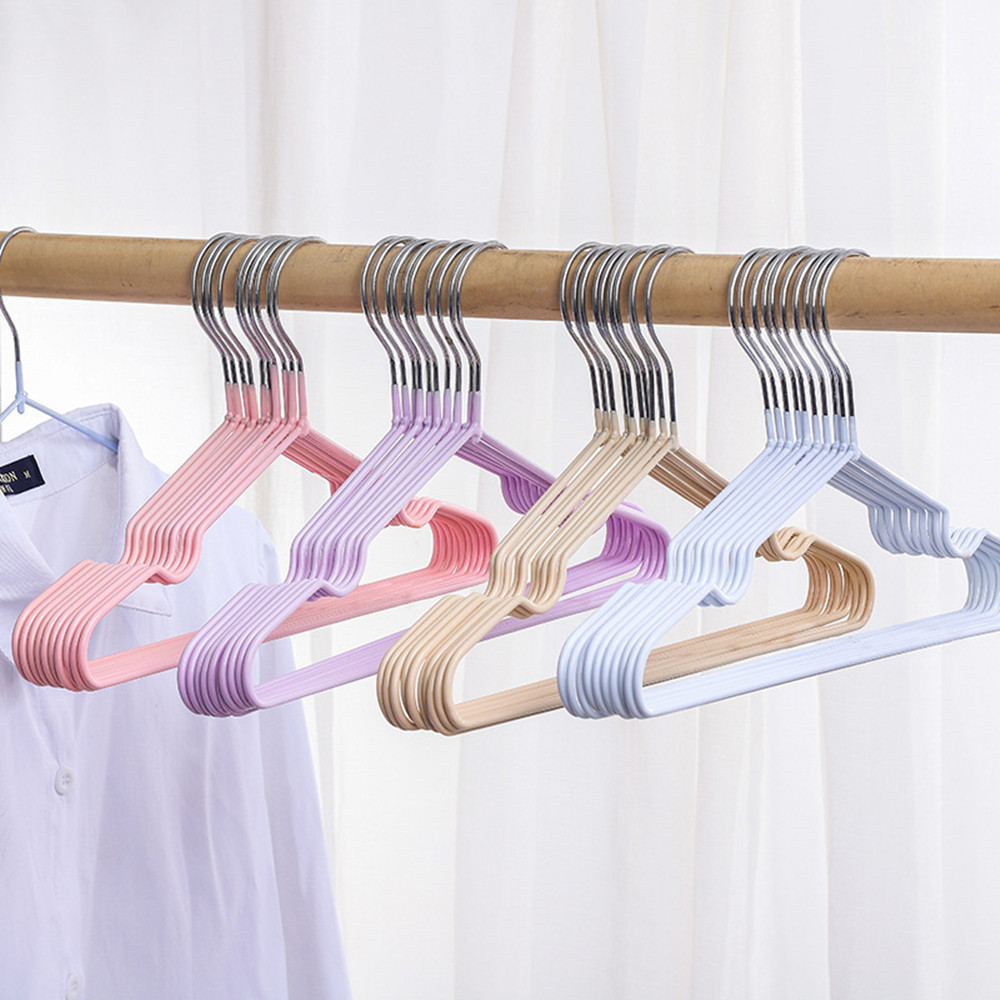 Metal hanger for household clothes no marks non slip anti shoulder corner drying supporting clothes hanger