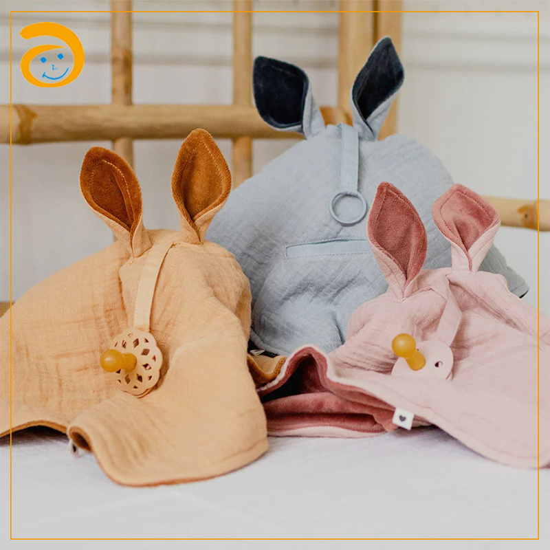 Wholesale Newborn Stuffed Animal Cat Toddler Toy Pacify Appease Towel Handkerchief Comforters Muslin Soft Baby Security Blanket