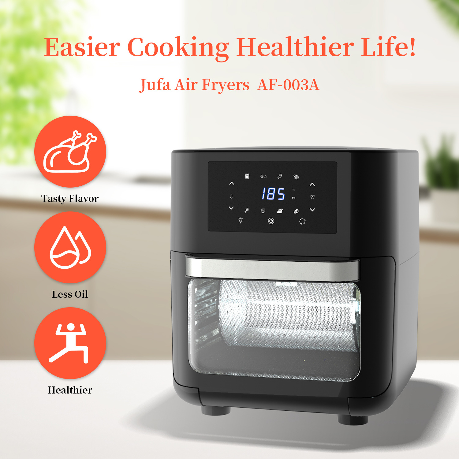 Household 12L Electric Air Fryer  Digital Display Temperature Control Healthy Wifi Electric Air Deep Fryer Oven