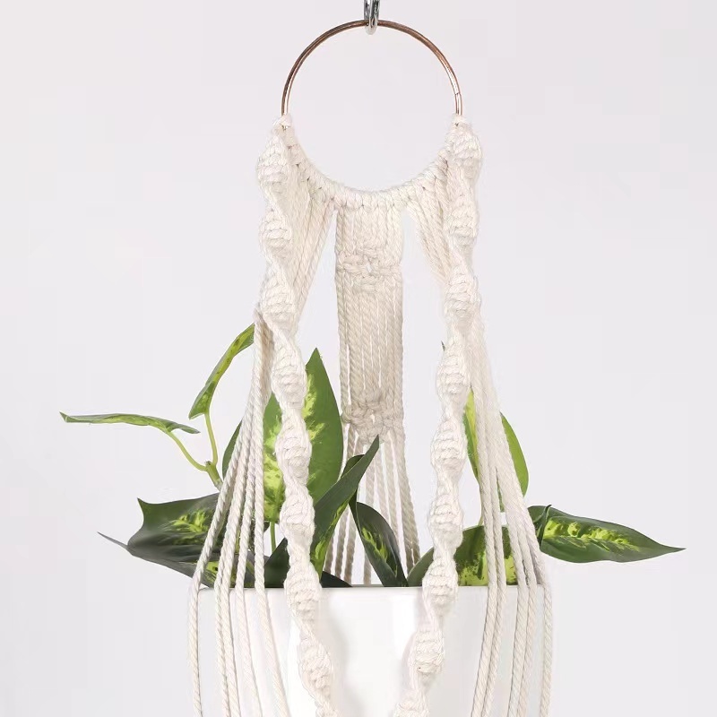 macrame plant home decoration Hanging Planter Basket Cotton Rope handmade flower hanging pot rope net