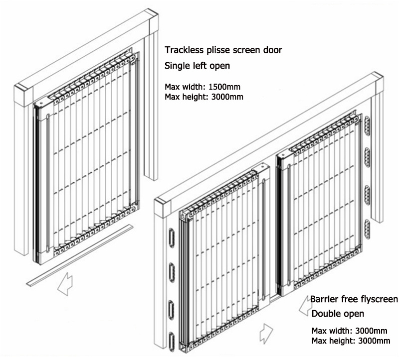 Trackless insect screen sliding door anti mosquitoes and fly anti insect