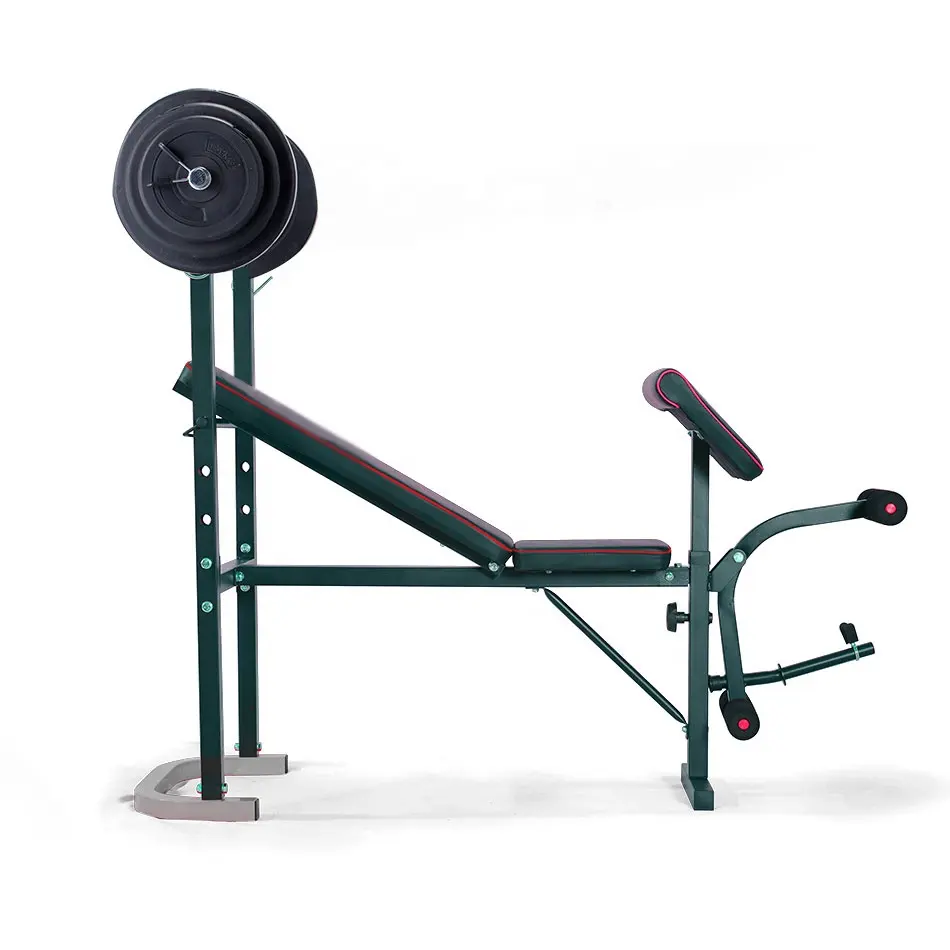 Body training weight lifting exercise equipment weight bench with barbell Workout Bench