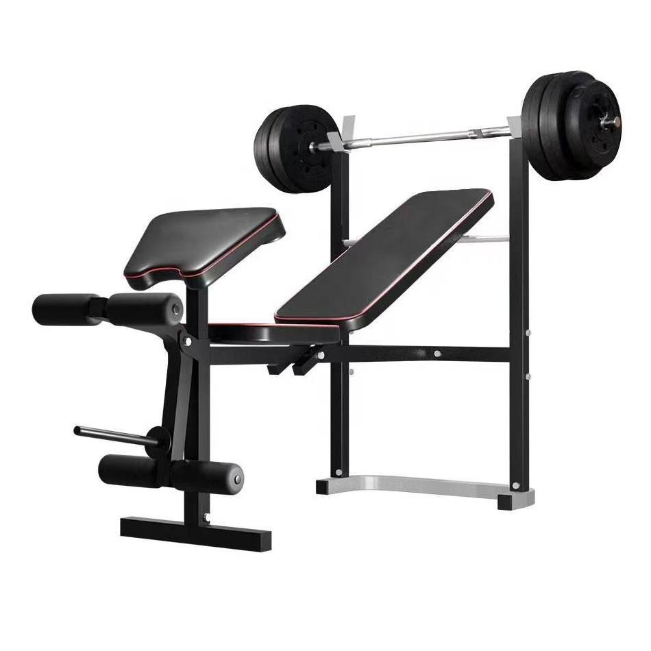 Body training weight lifting exercise equipment weight bench with barbell Workout Bench