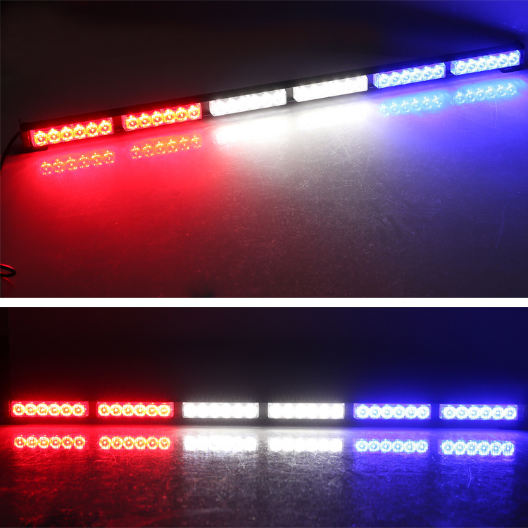 38 Inches 12V 36W Red Blue Amber White Green LED Strobe Light Flashing Light Emergency Car Tow Truck Roof Top Light Bar