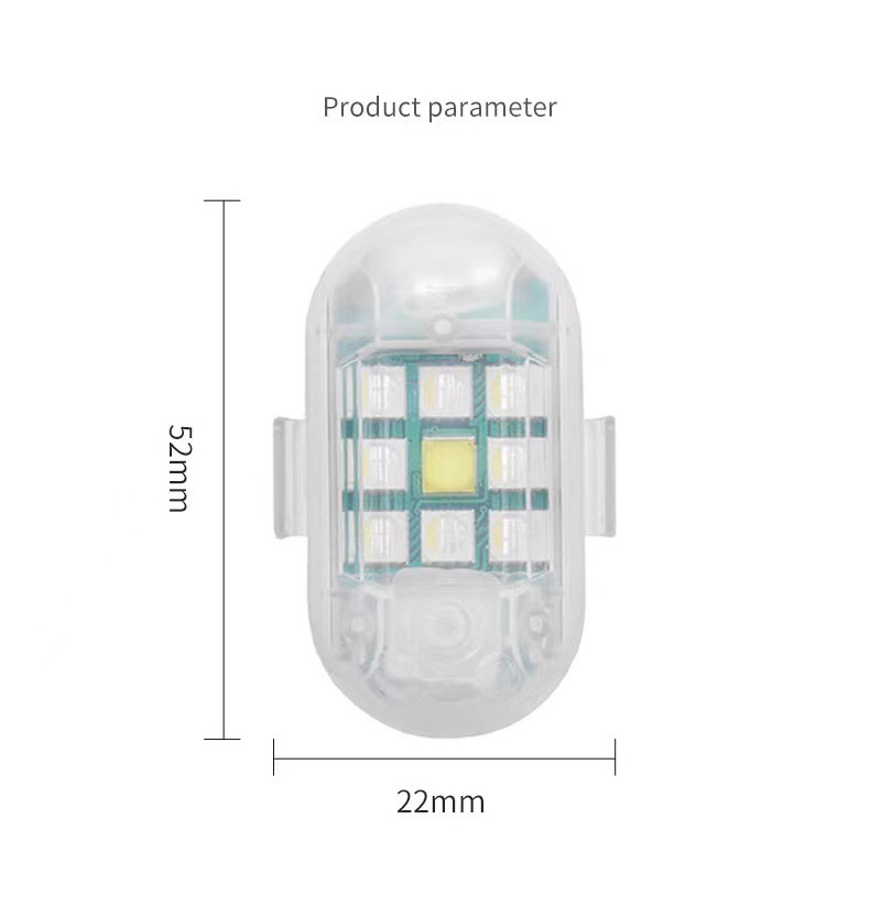 Waterproof LED anti-collision warning light rechargeable motorcycle flashing taillight for bicycle aircraft drone strobe  light