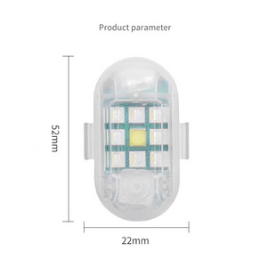 Waterproof LED anti-collision warning light rechargeable motorcycle flashing taillight for bicycle aircraft drone strobe  light