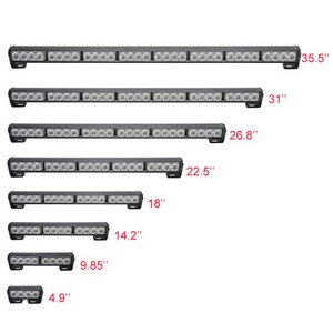 4.9" 9.85" 14.2" 18" 22.5" 26.8" Led warning light led strobe light / emergency vehicle directional warning strobe light bar