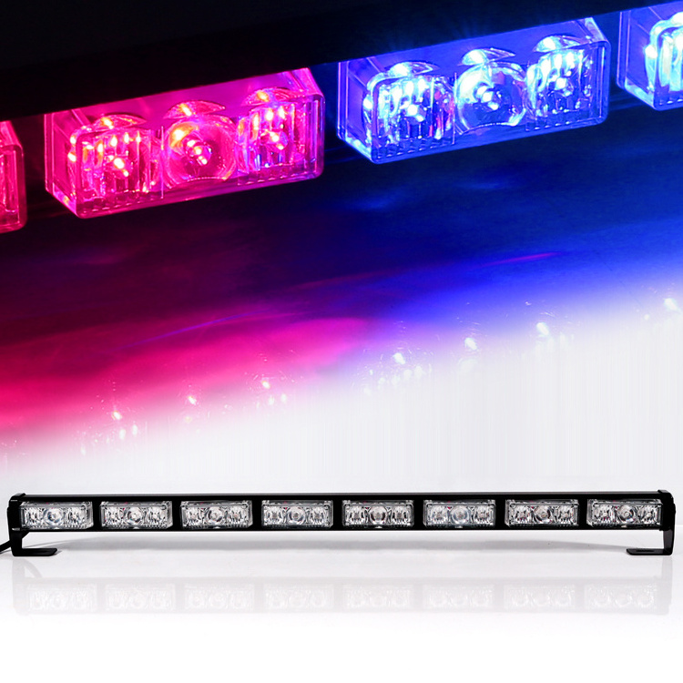 Waterproof LED Car Strobe Flashing Light Bar LED Traffic Advisor Red Blue Color LED Warning Strobe Light Bar