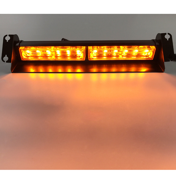 Emergency warning flashing LED light red blue white amber green car truck 12V 24V dash deck warning strobe lights