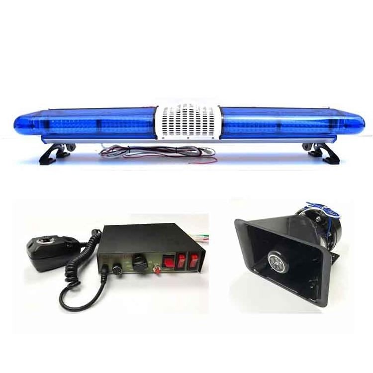 Red and Blue Heavy Duty Light For Tractor Strobe Light Flashing Trailors With Siren Horn Speaker for emergency