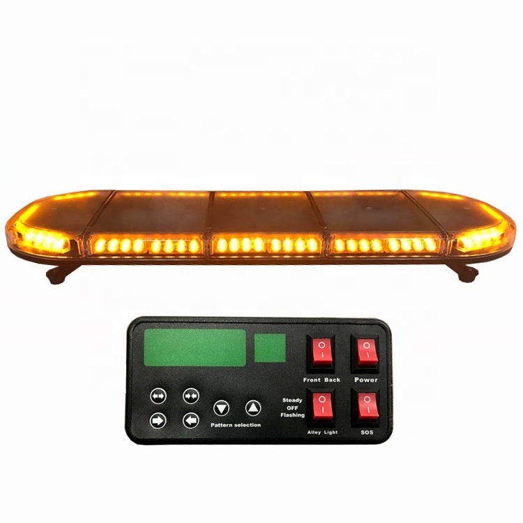 ECE R65 CE Amber red blue truck roof mount traffic advisor hazard lightbar emergency warning light bar with alley light