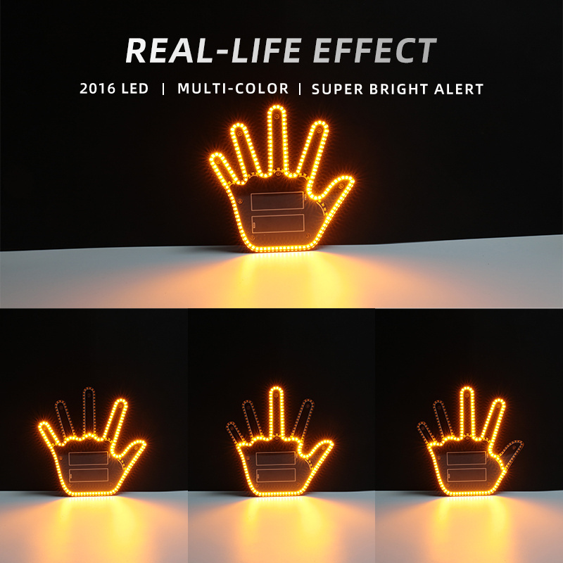 Wireless Gesture Finger Light Car Window Light Middle Finger Creative Interior Decorative Warning Lamp/Middle finger car light