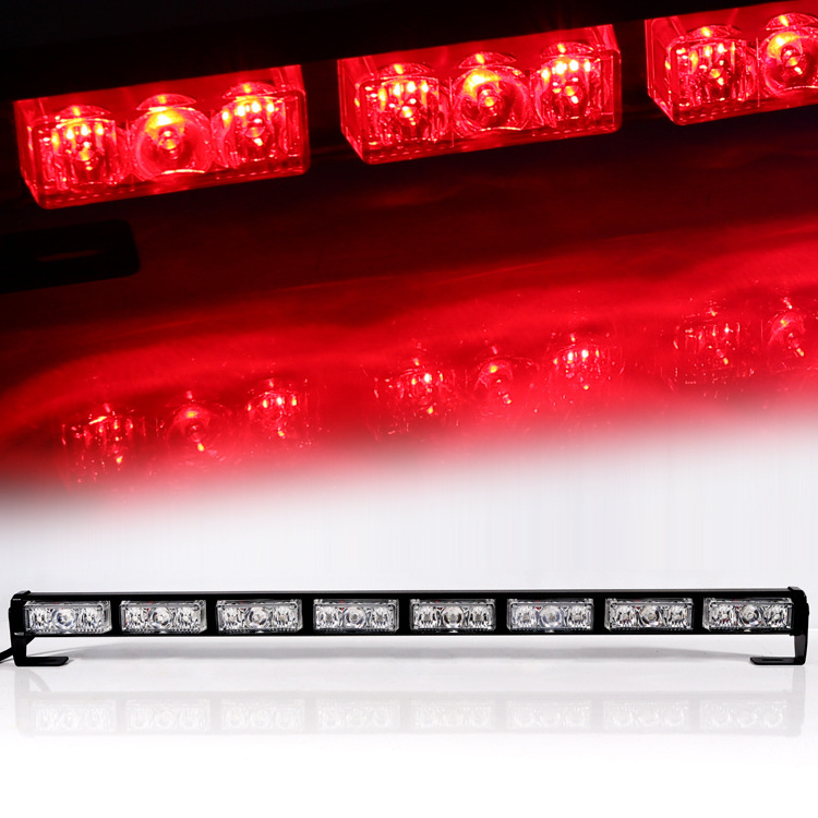 Waterproof LED Car Strobe Flashing Light Bar LED Traffic Advisor Red Blue Color LED Warning Strobe Light Bar