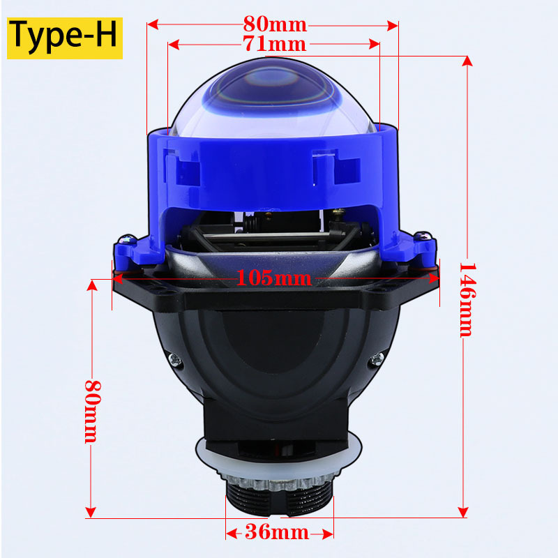 OEM Bi Led Laser Projector Lens 3.0 Inch High Low Beam Auto Led Headlight Lens Car Retrofit Kit