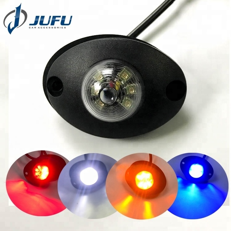 12V 24V emergency vehicle red and blue amber color hideaway strobe light side mark light flashing light for truck