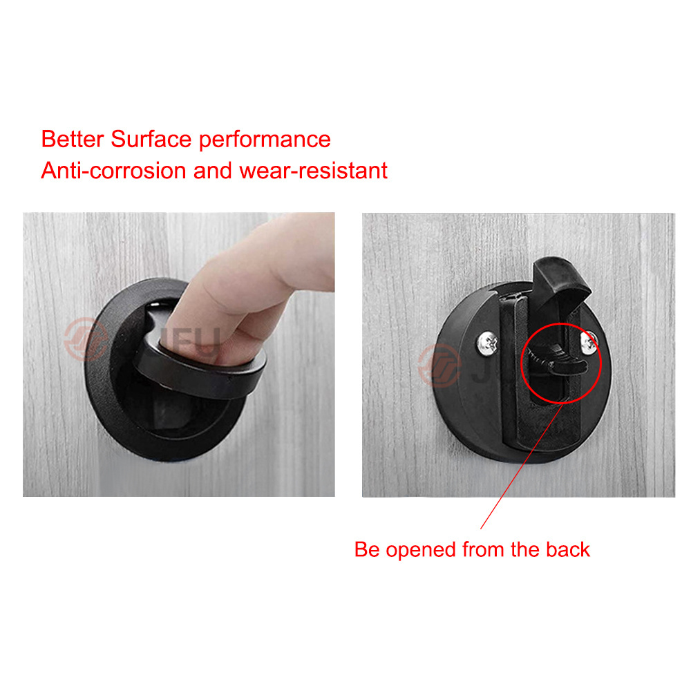 Marine Latch Plastic Black Cupboard Parts Heavy Duty Flush Sliding Window Boat Rv Grade Round Deck Slam Flush Marine Latch