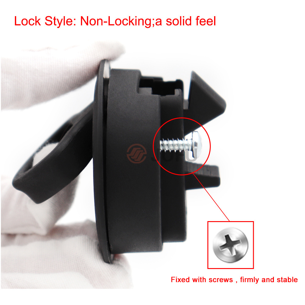 Marine Latch Plastic Black Cupboard Parts Heavy Duty Flush Sliding Window Boat Rv Grade Round Deck Slam Flush Marine Latch