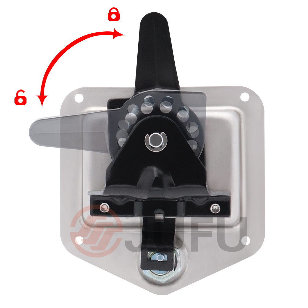 SS6202 T Handle Door  Lock Panel Stainless Steel Folding T handle Tool box Latch Paddle Truck Door Lock